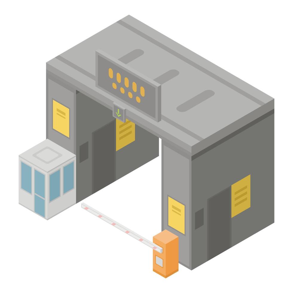 Autobahntor-Symbol, isometrischer Stil vektor