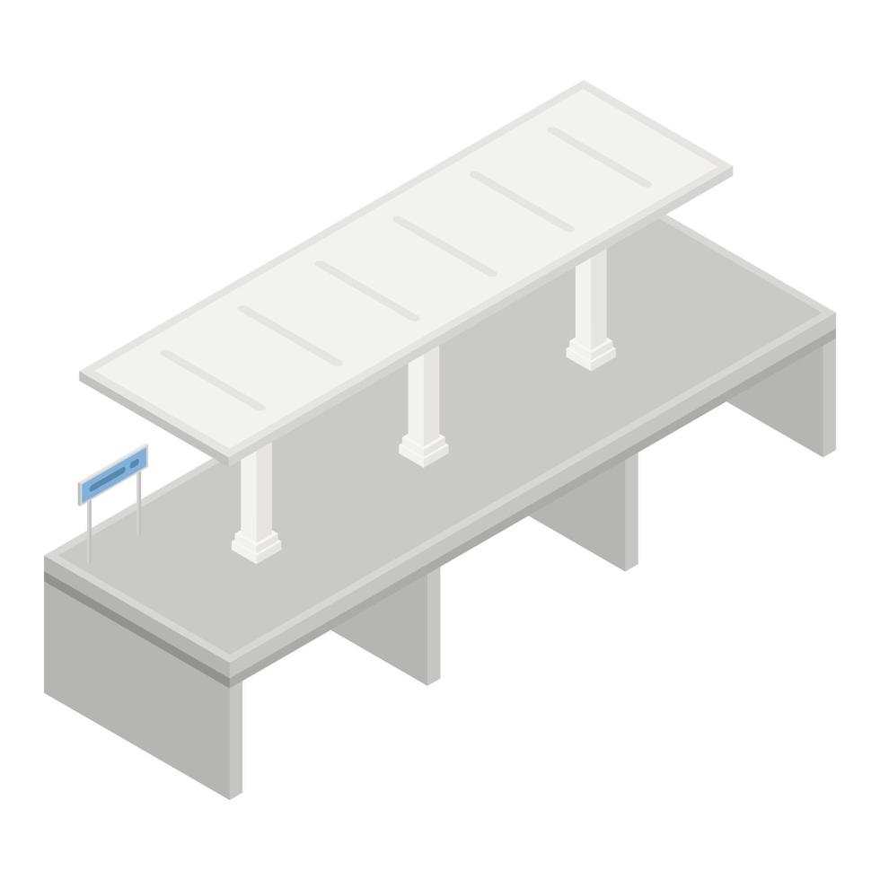 Bahnhofssymbol, isometrischer Stil vektor