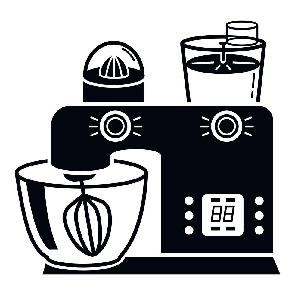 Symbol für elektrische Lebensmittelmaschine, einfacher Stil vektor