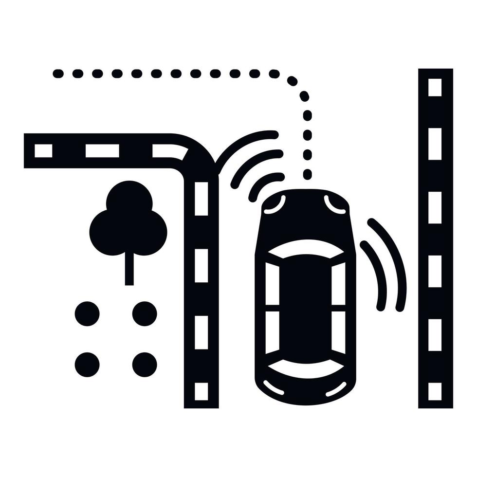 Smart Car Icon für Stadtreisen, einfacher Stil vektor