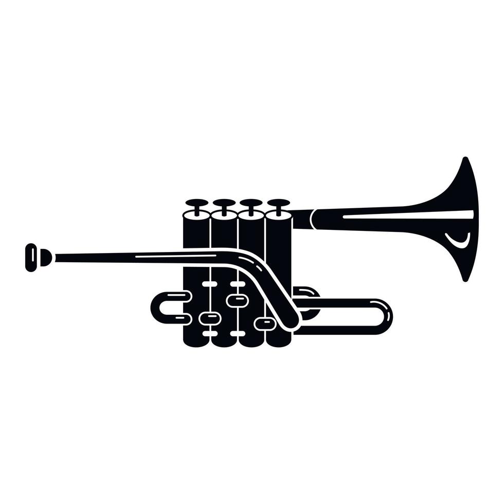 Musik-Trompeten-Ikone, einfacher Stil vektor