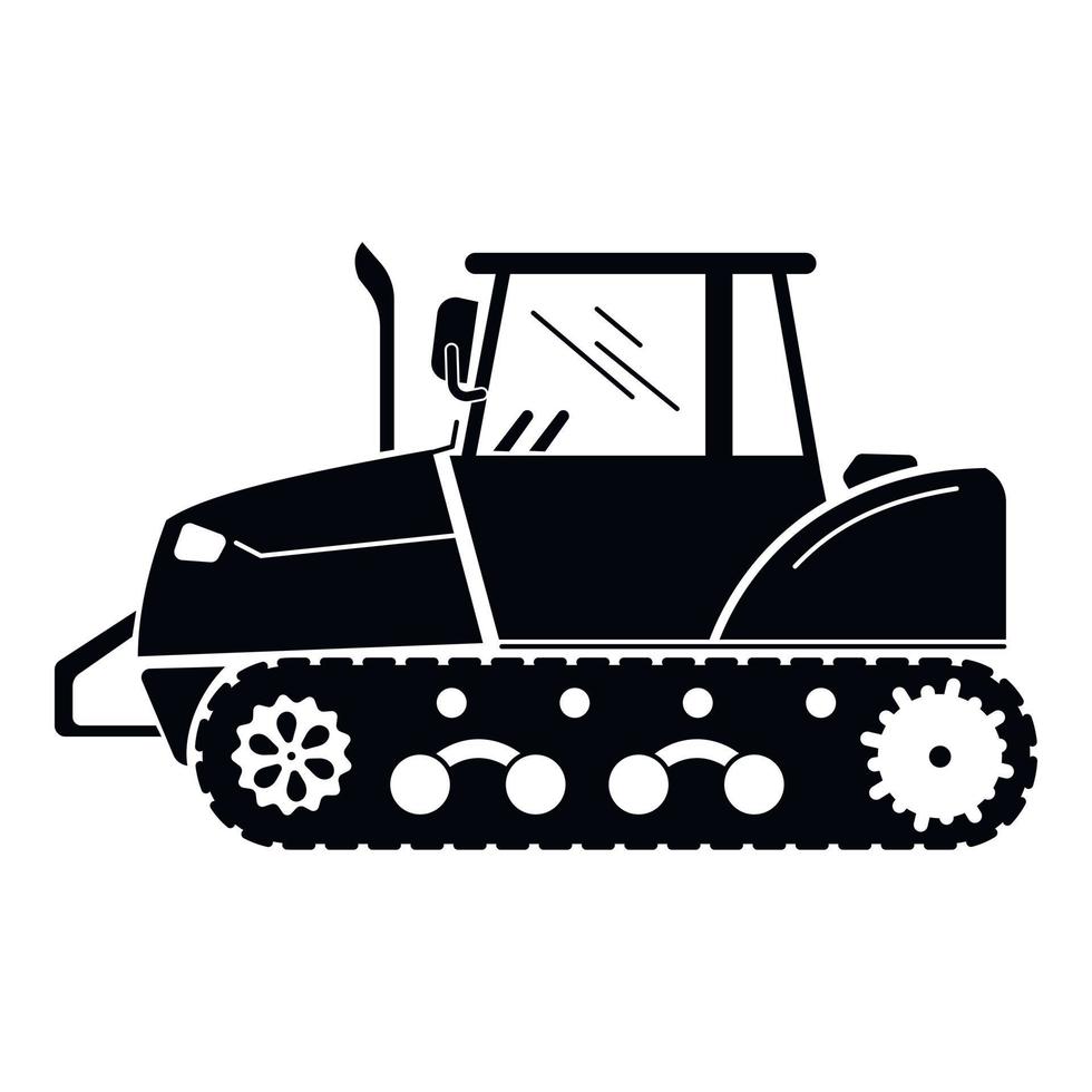 Farm-Crawler-Symbol, einfacher Stil vektor