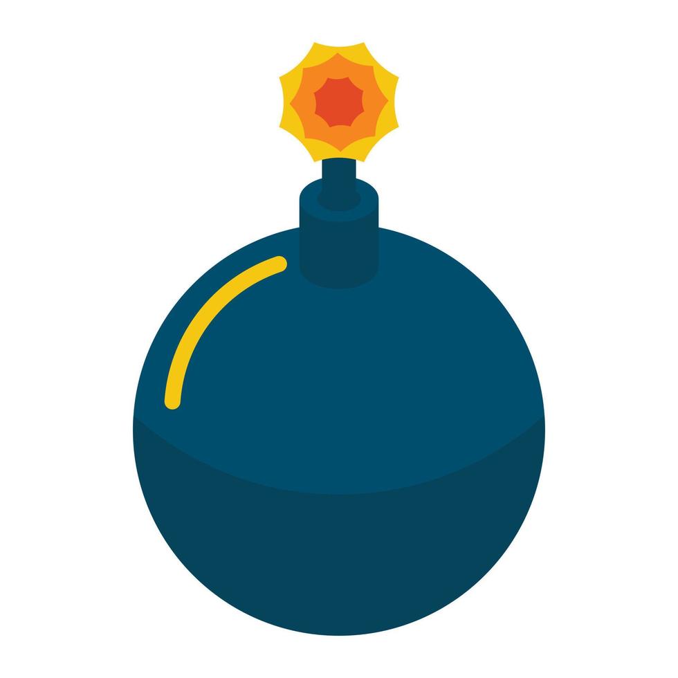 nätfiske bomba ikon, isometrisk stil vektor