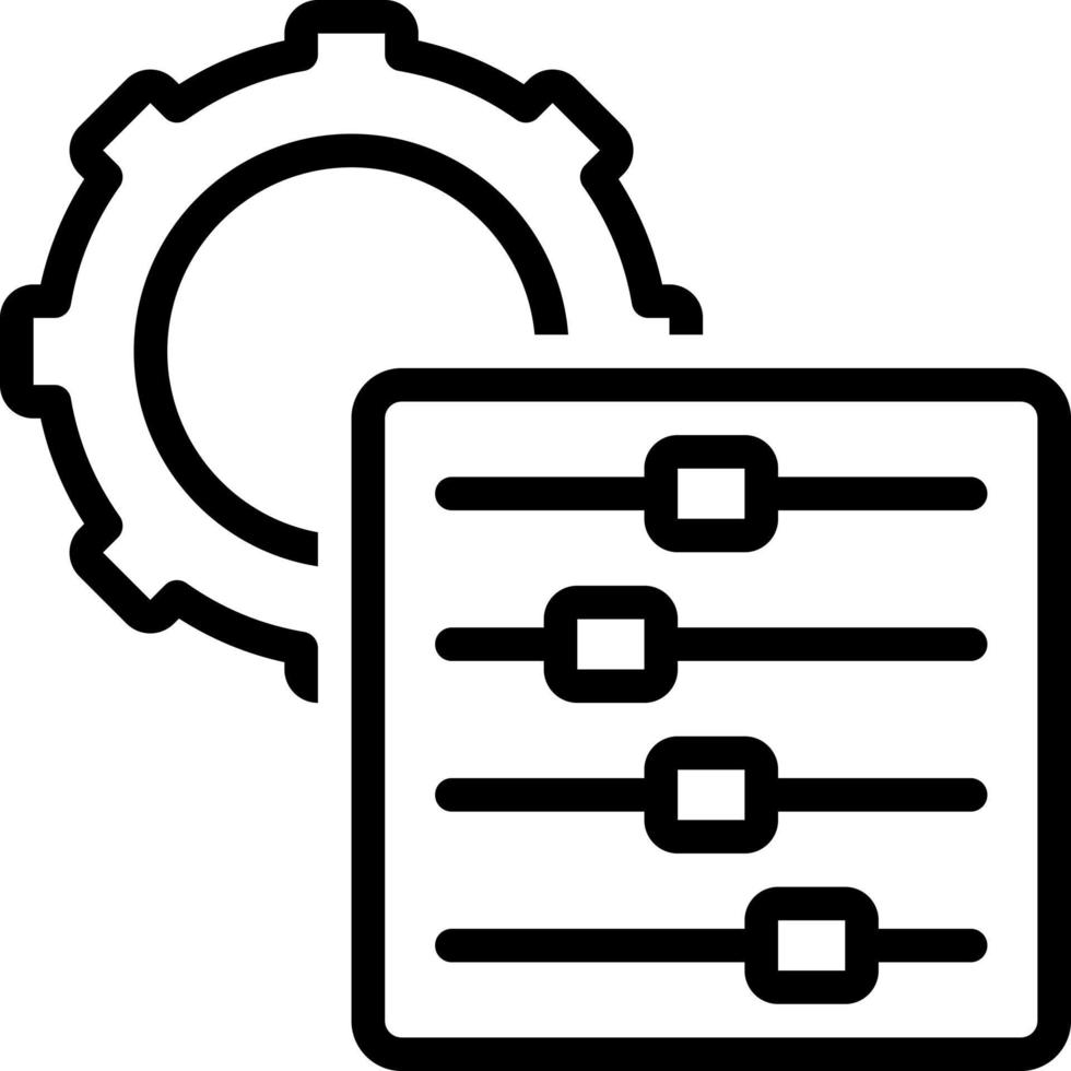 Liniensymbol für Anpassen, Koordinieren, Verstärker, Elektronik, Bedienfeld, Equalizer, Logo, Symbol, Form, Vektor, Zeichen, Logotyp, Symbol, Illustration vektor