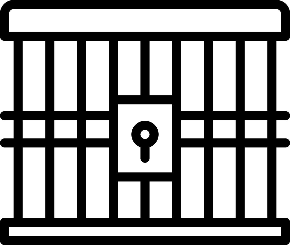 Zeilensymbol für Gefängnis vektor
