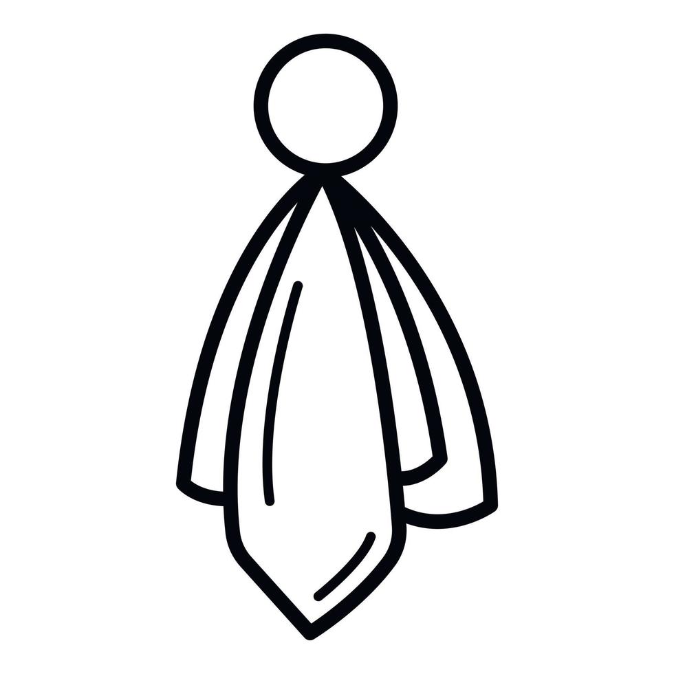 Symbol für weiches Handtuch, Umrissstil vektor