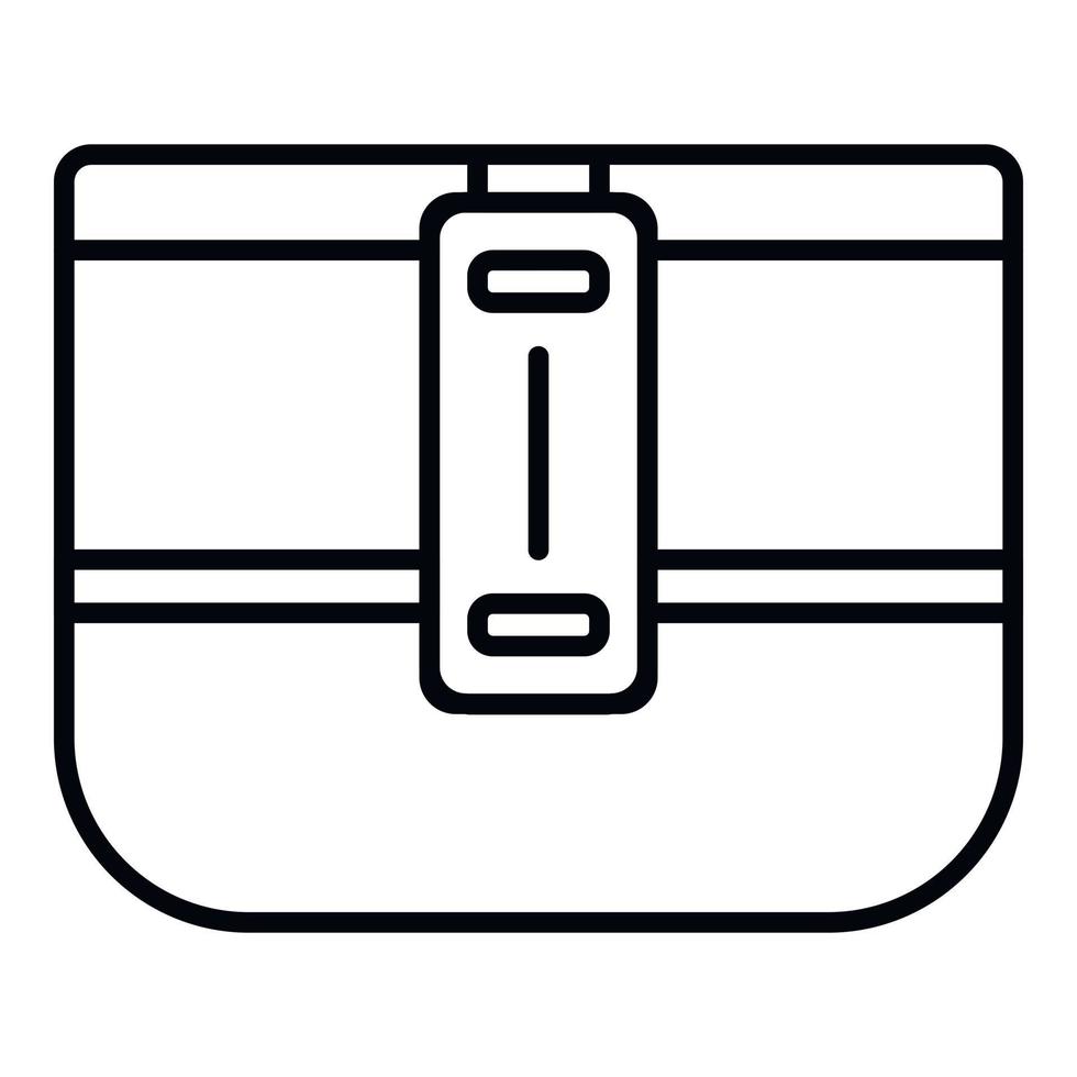Camp-Lunchbox-Symbol, Umrissstil vektor