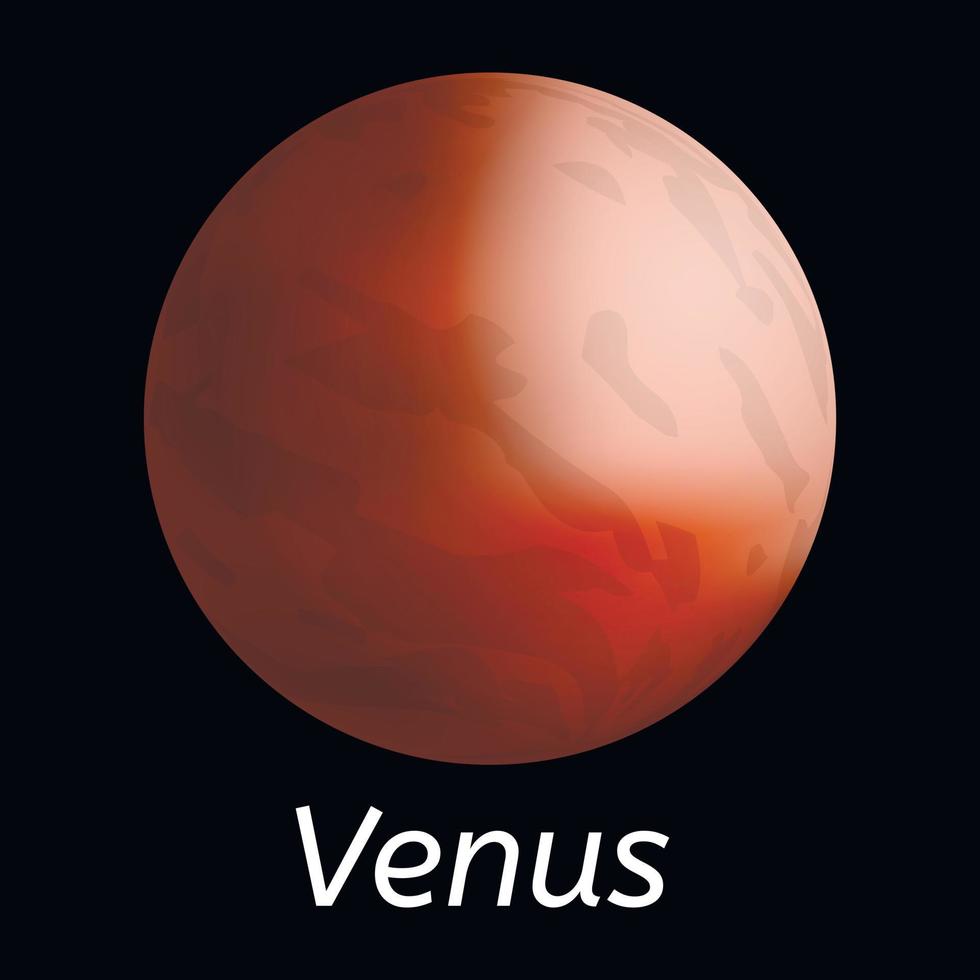 Venus-Planeten-Symbol, realistischer Stil vektor