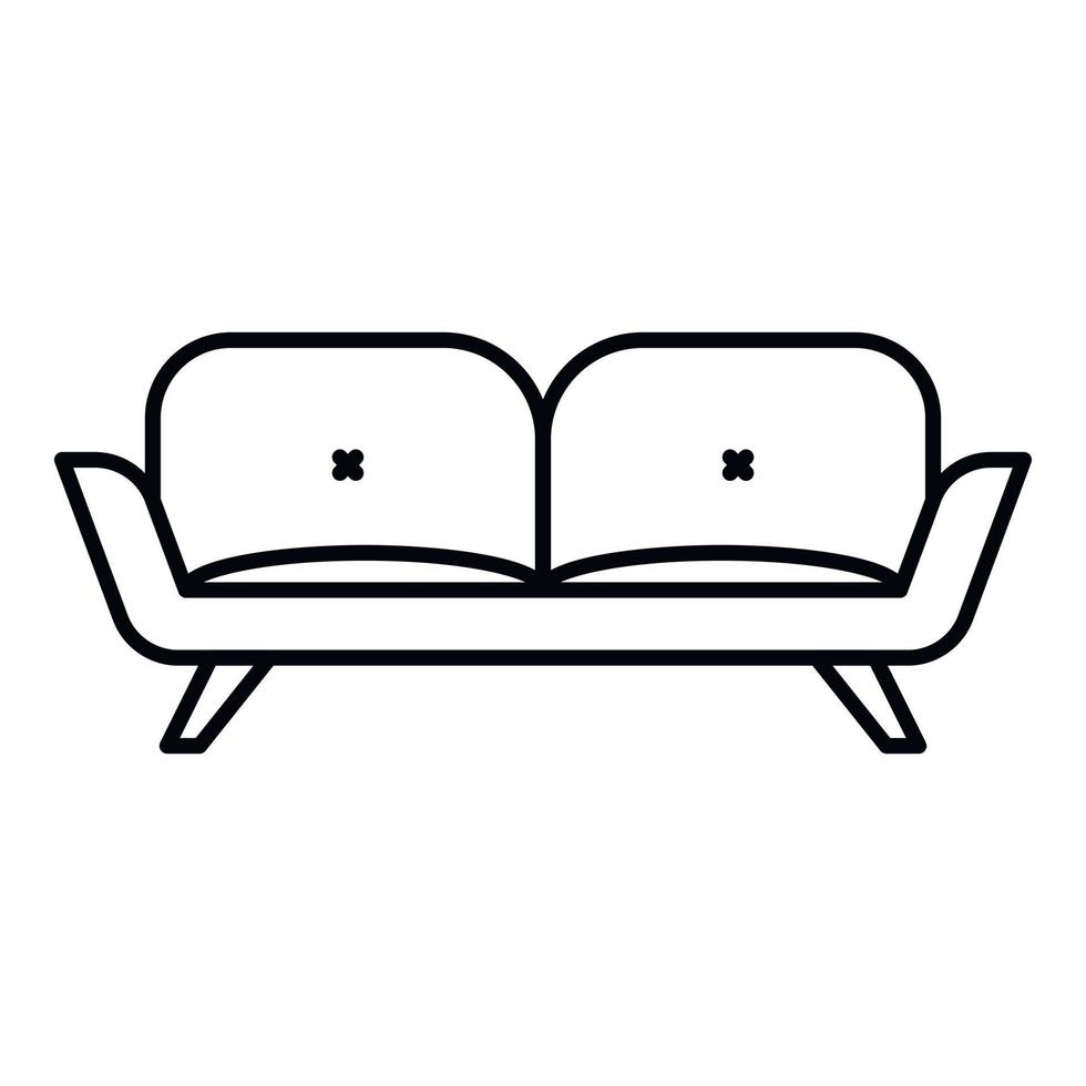 Divan-Sofa-Symbol, Umrissstil vektor