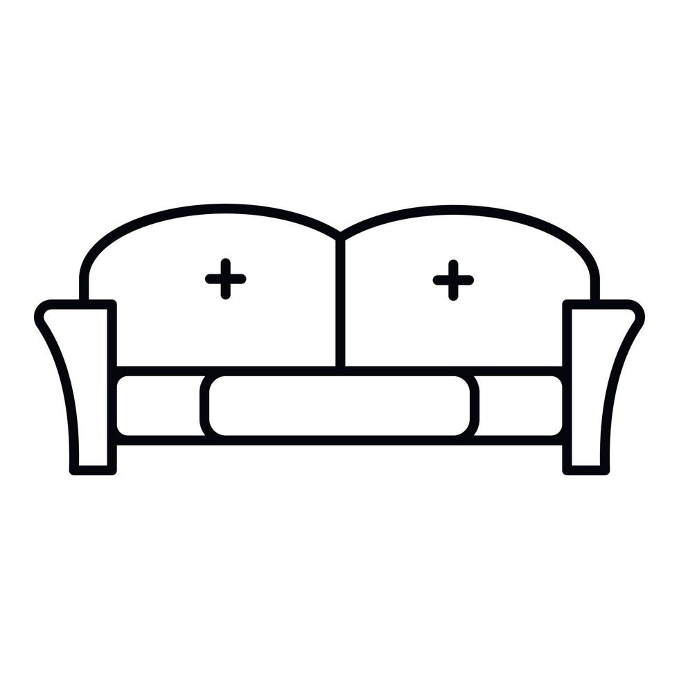 Smoking-Sofa-Symbol, Umrissstil vektor