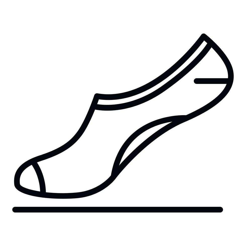 Symbol für synthetische Socken, Umrissstil vektor