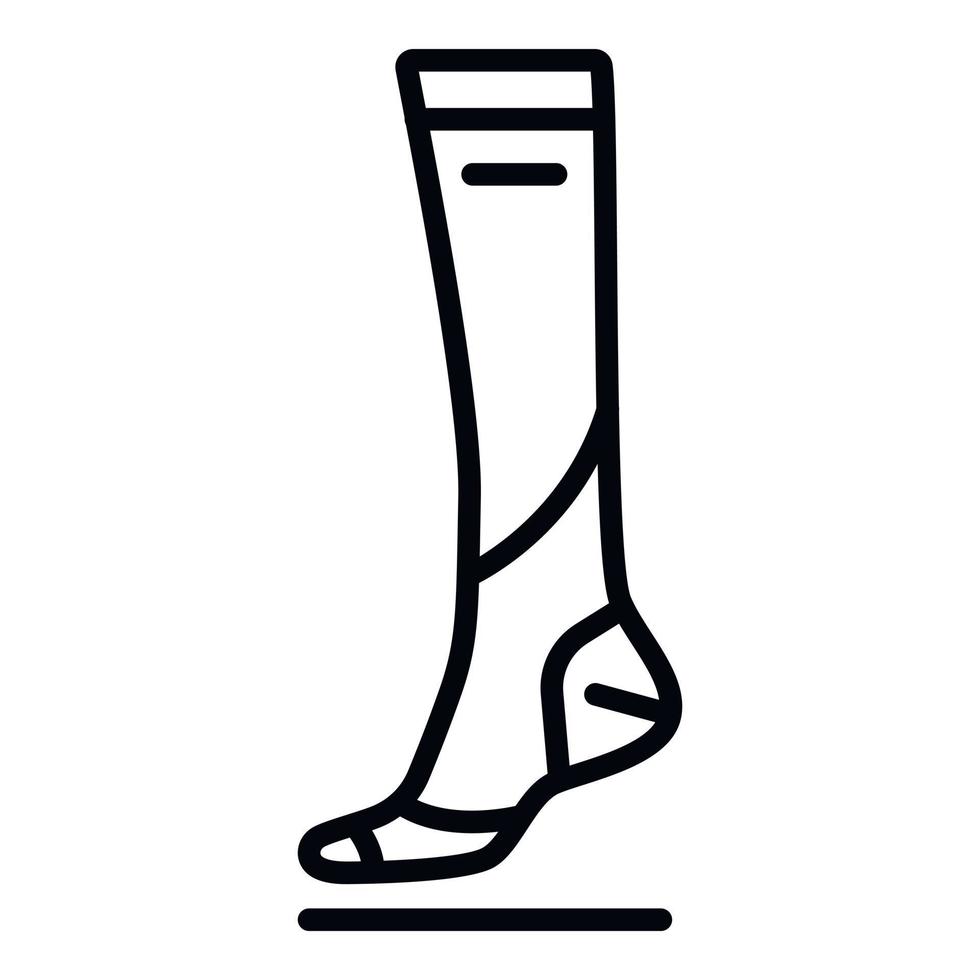 Fußballsocken-Symbol, Umrissstil vektor