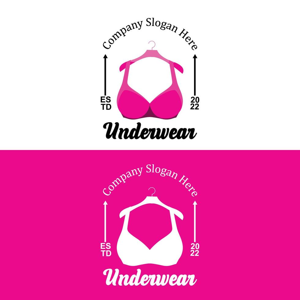 Unterwäsche-Logo, Damen-BH-Vektor, Damenmode-Design vektor