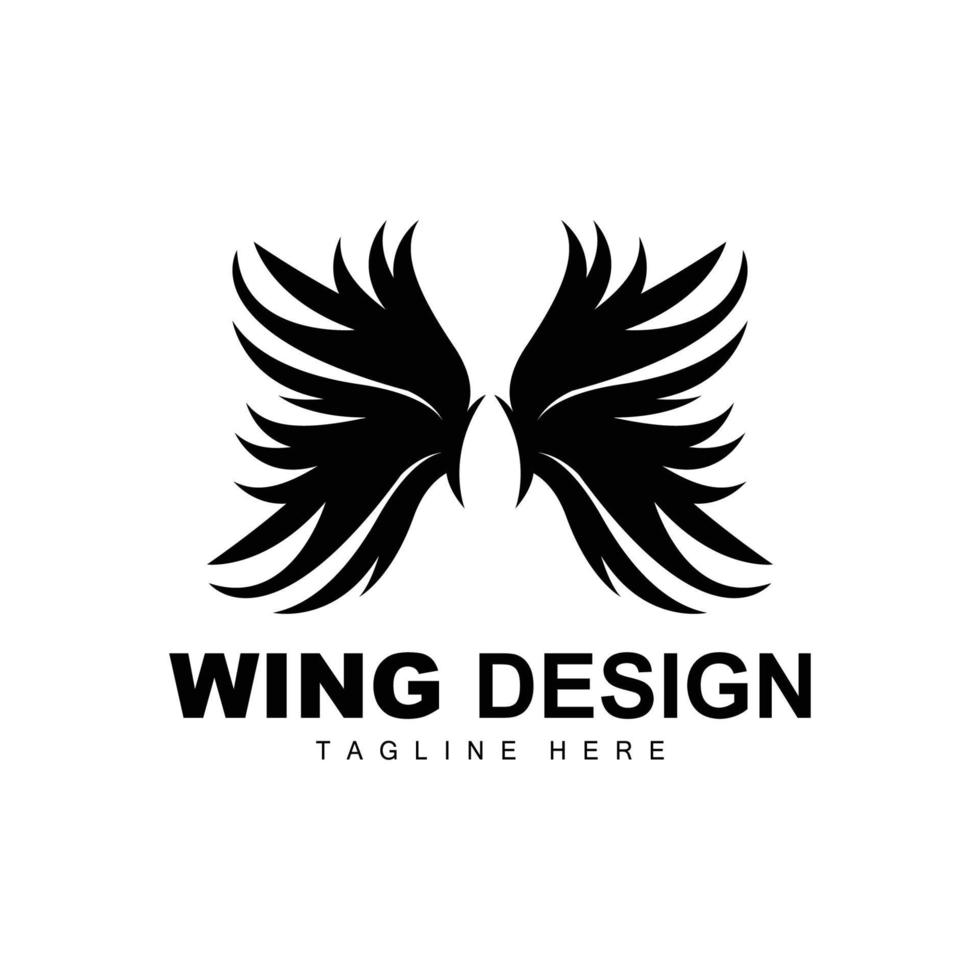 Flügellogo, Phönixlogo, Vogelflügelvektor, Vorlagenillustration, Flügelmarkendesign vektor