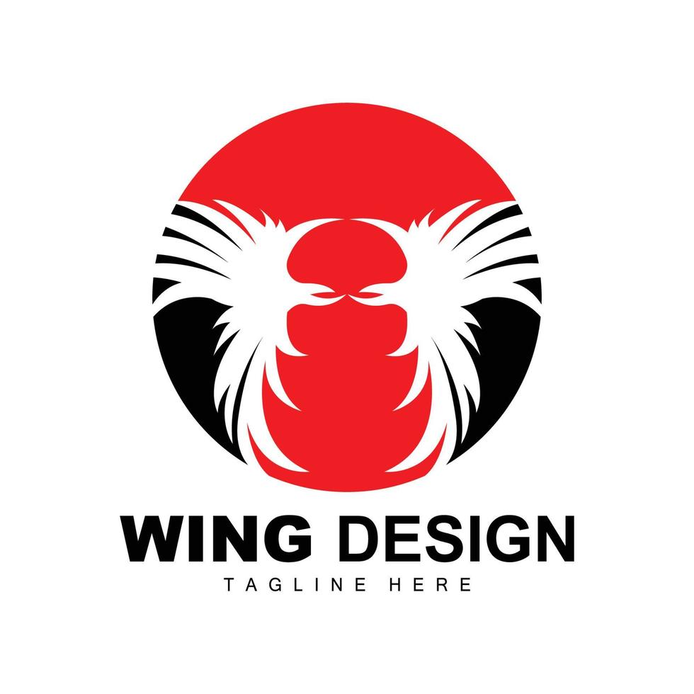 Flügellogo, Phönixlogo, Vogelflügelvektor, Vorlagenillustration, Flügelmarkendesign vektor
