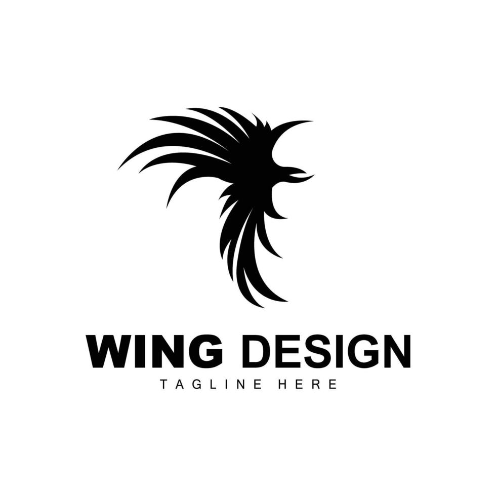 vingar logotyp, fågel Fenix logotyp, fågel vinge vektor, mall illustration, vinge varumärke design vektor