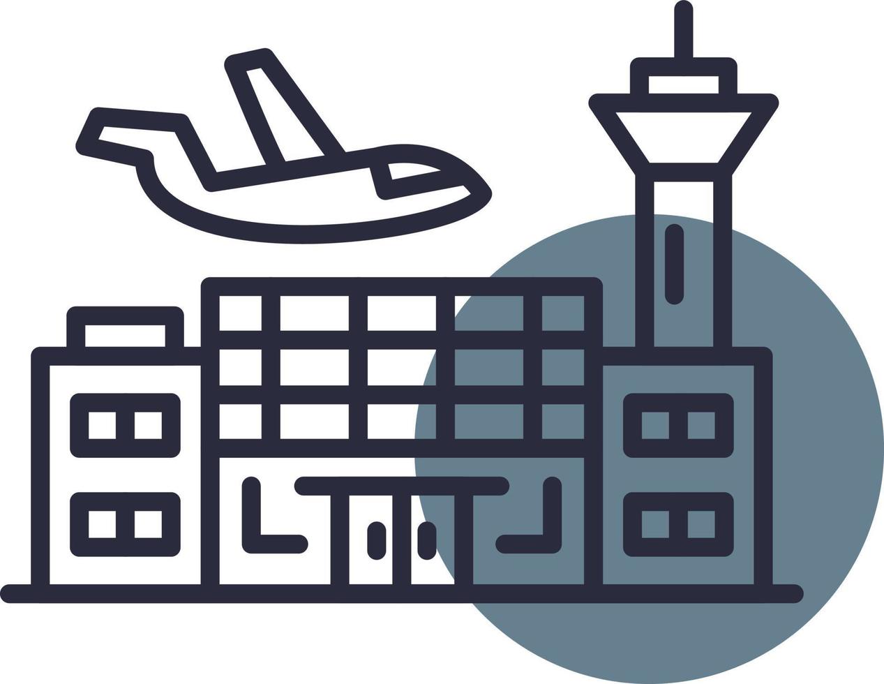 Flughafen kreatives Icon-Design vektor