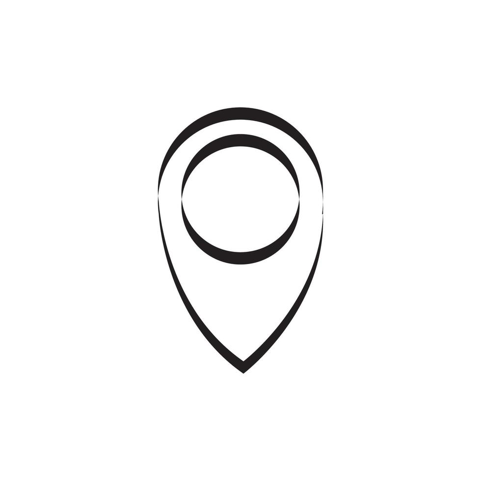 Kartenpunkt-Standort-Pin-Vektorsymbol für Kartierung und Satellitenzuordnung vektor