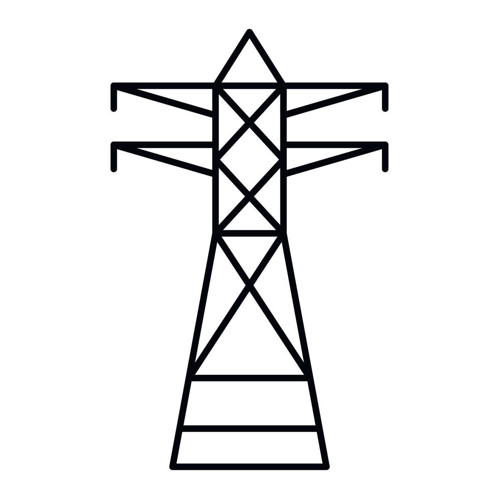 Symbol für den elektrischen Turm des Telefons, Umrissstil vektor