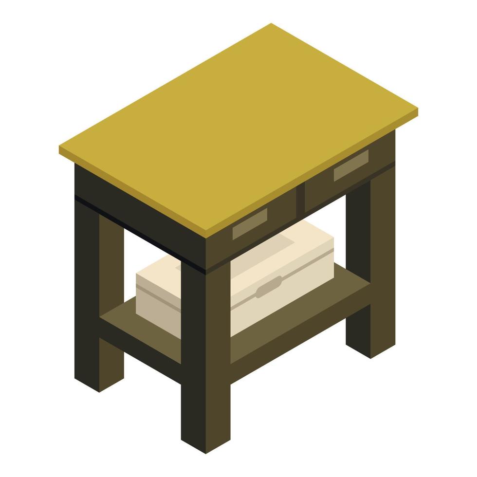 garage tabell ikon, isometrisk stil vektor