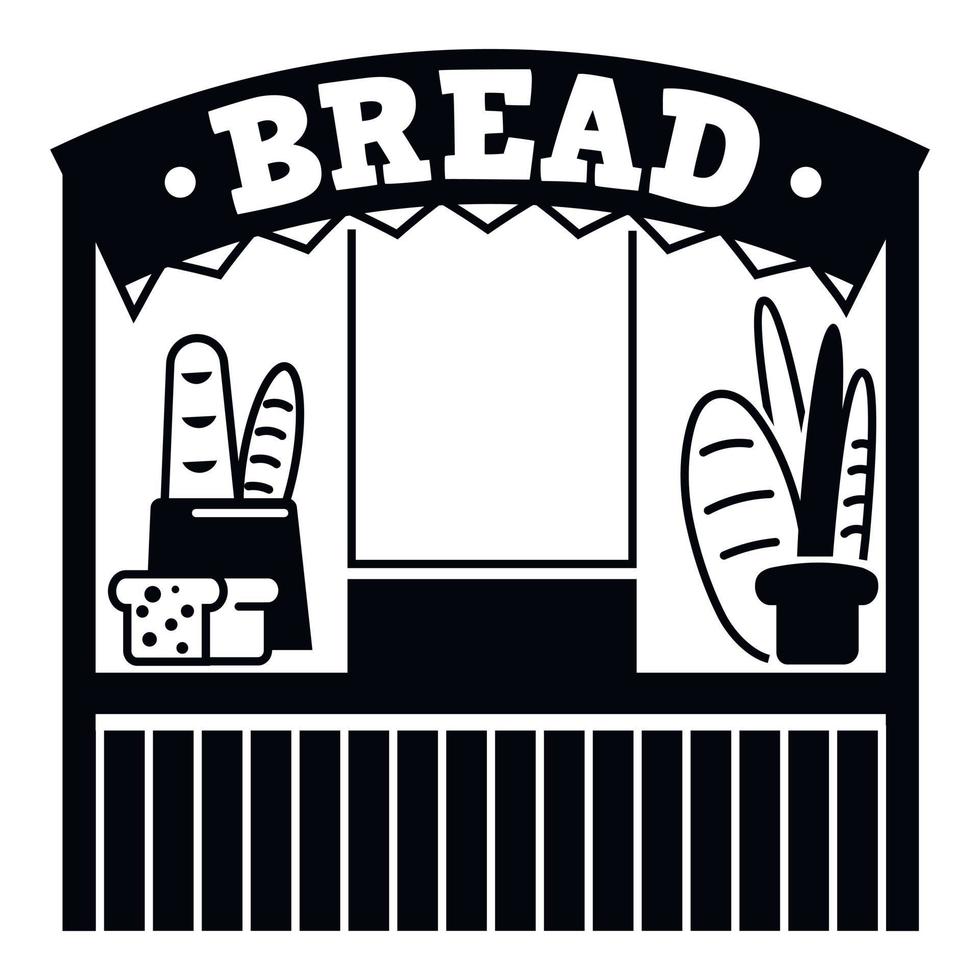 bröd affär ikon, enkel stil vektor