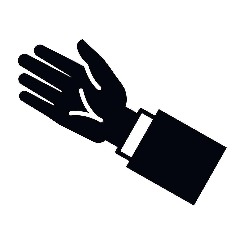 Geschäftsmann-Hand-Symbol, einfachen Stil vektor