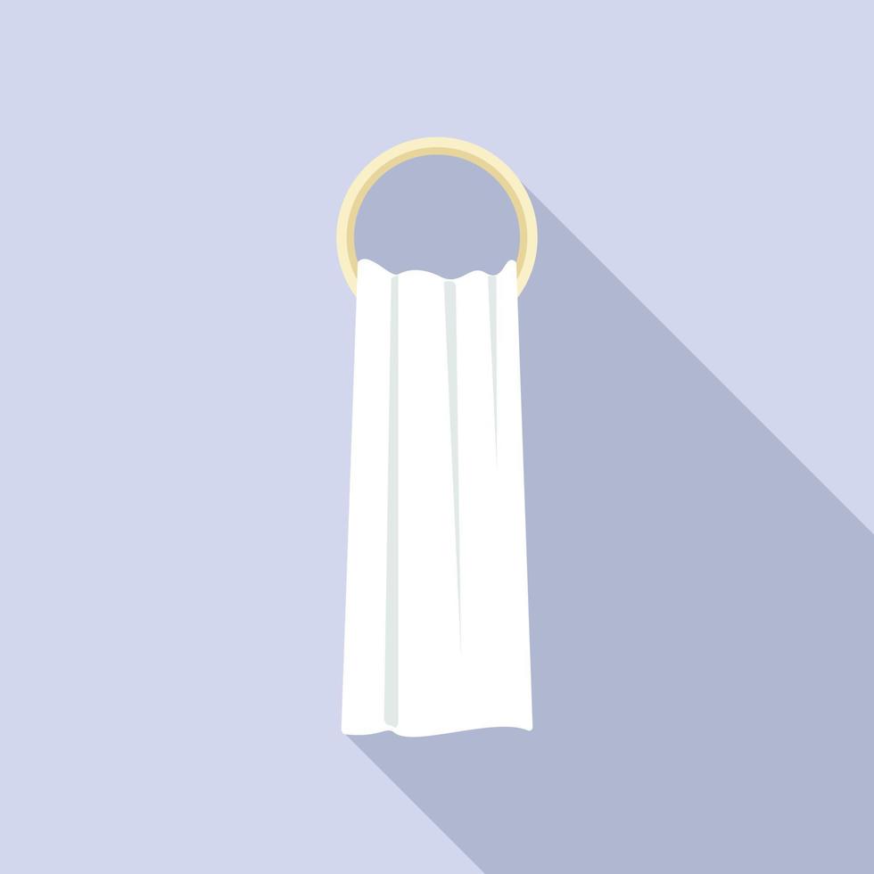 weißes Handtuch-Symbol, flacher Stil vektor