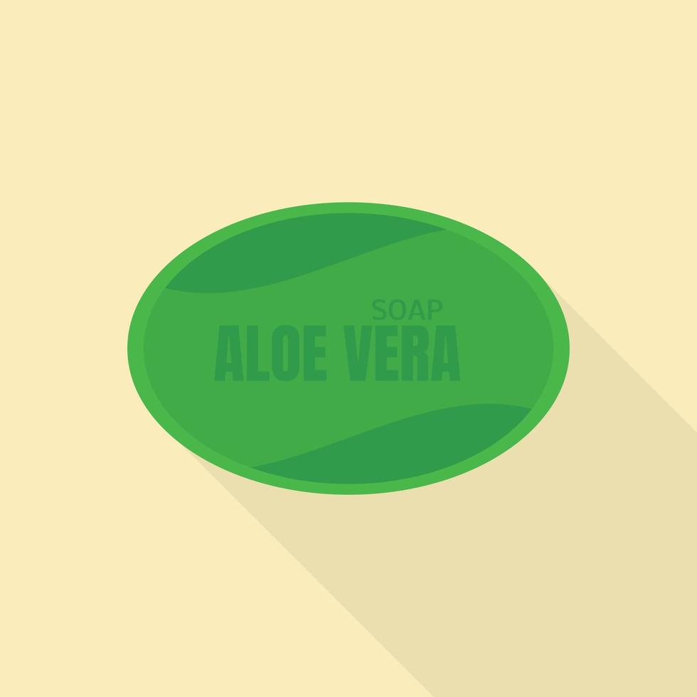 Aloe Vera Seifensymbol, flacher Stil vektor