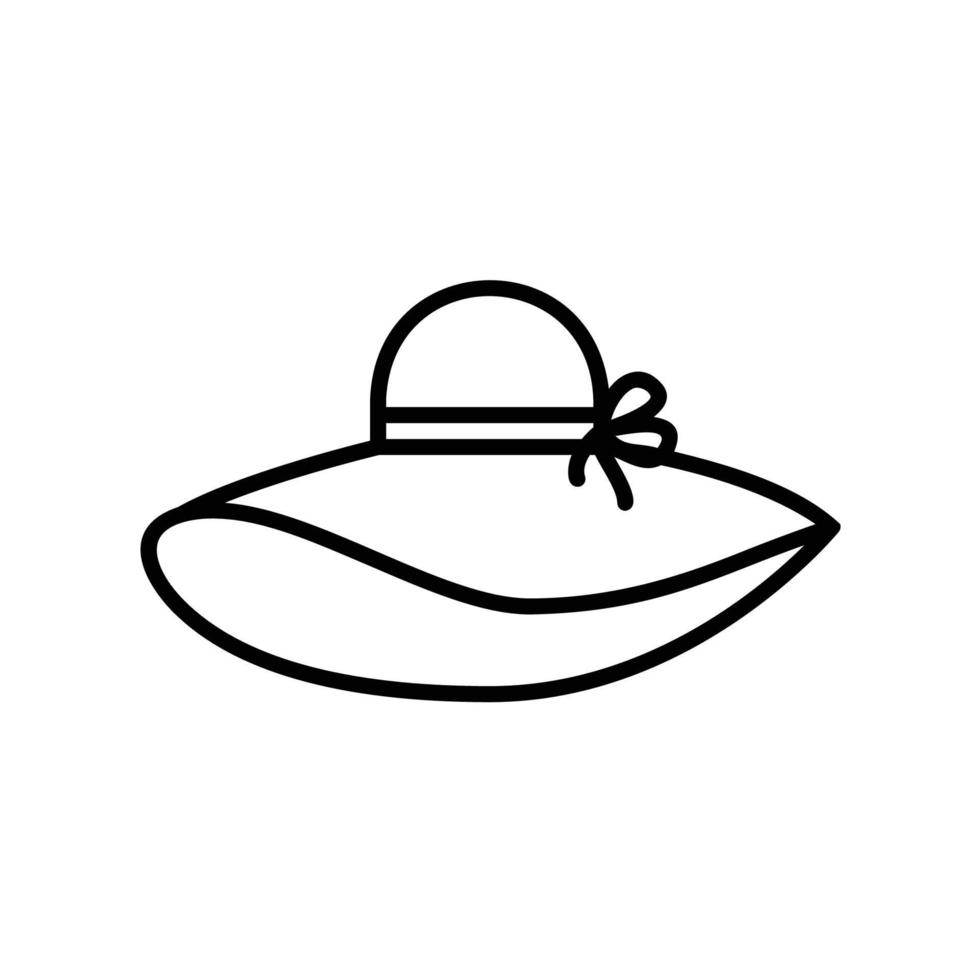 strand hatt ikon för sommar mode när reser vektor