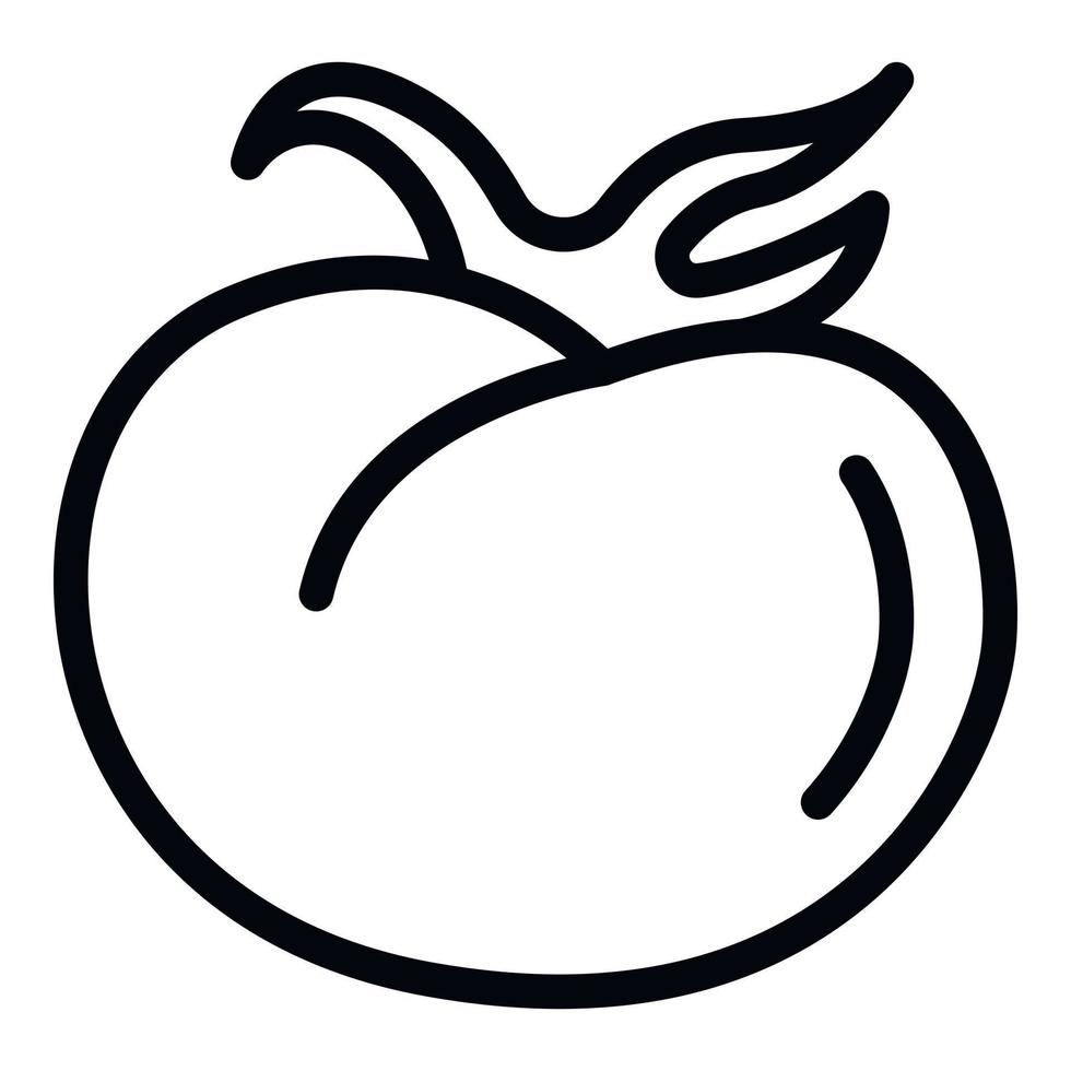 Lebensmittel-Tomaten-Symbol, Umrissstil vektor