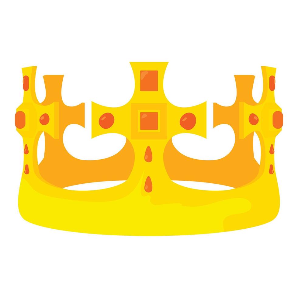 krona prins ikon, tecknad serie stil vektor