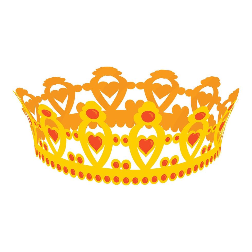 krona ikon, tecknad serie stil vektor