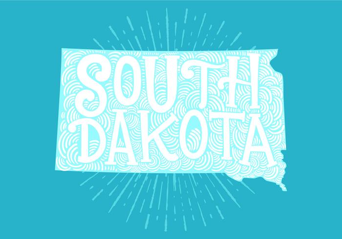 South Dakota Staatsbeschriftung vektor