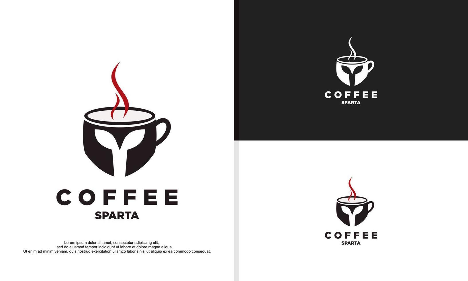 Kaffee-Sparta-Logo, geeignet für Cafés. vektor