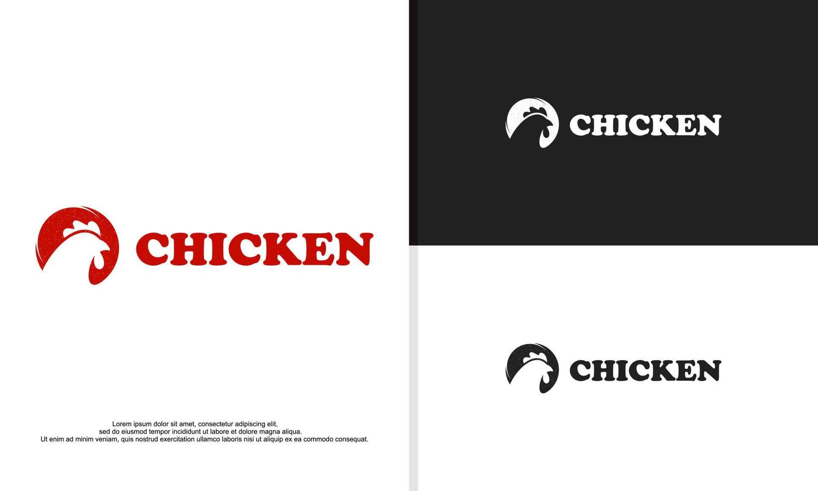 Logo-Illustration Vektorgrafik von Huhn-Icon-Design. geeignet für Hähnchenrestaurant usw vektor
