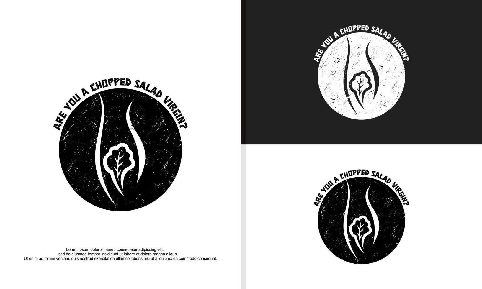 logotyp illustration vektor grafisk av jungfrulig sallad