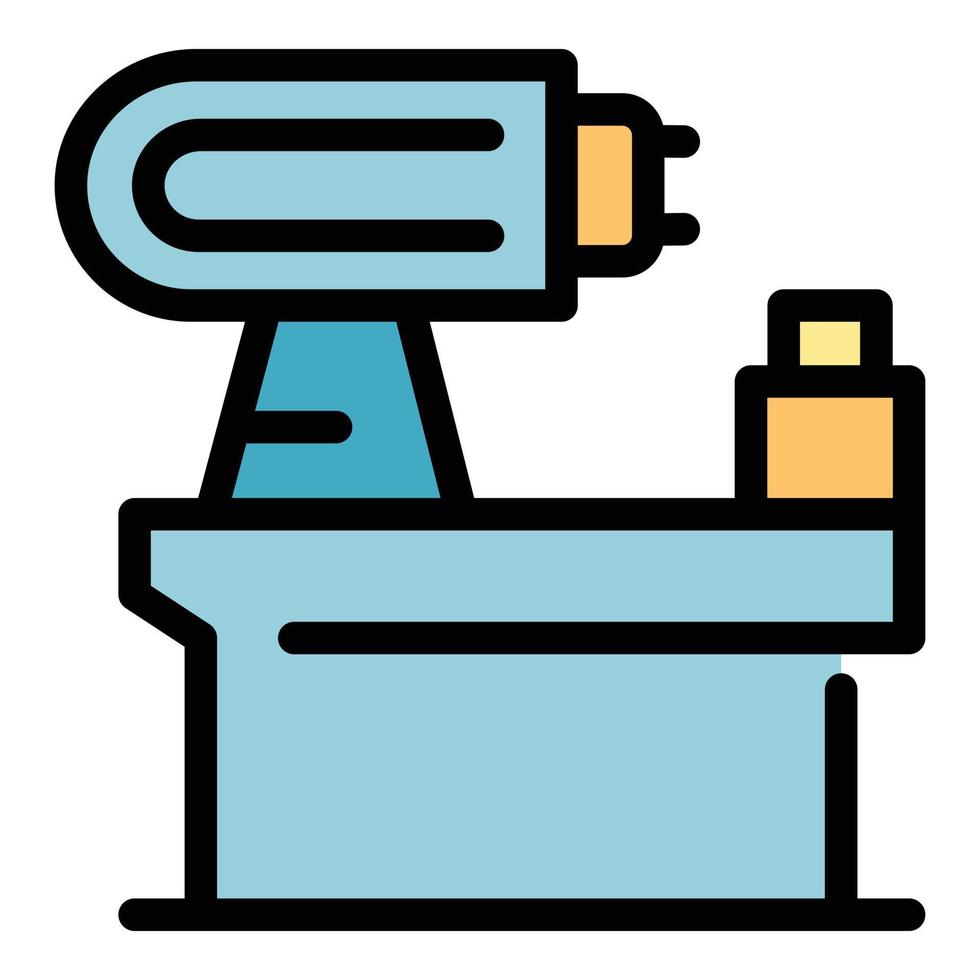 Farbumrissvektor des Symbols für automatisierte Drehmaschine vektor