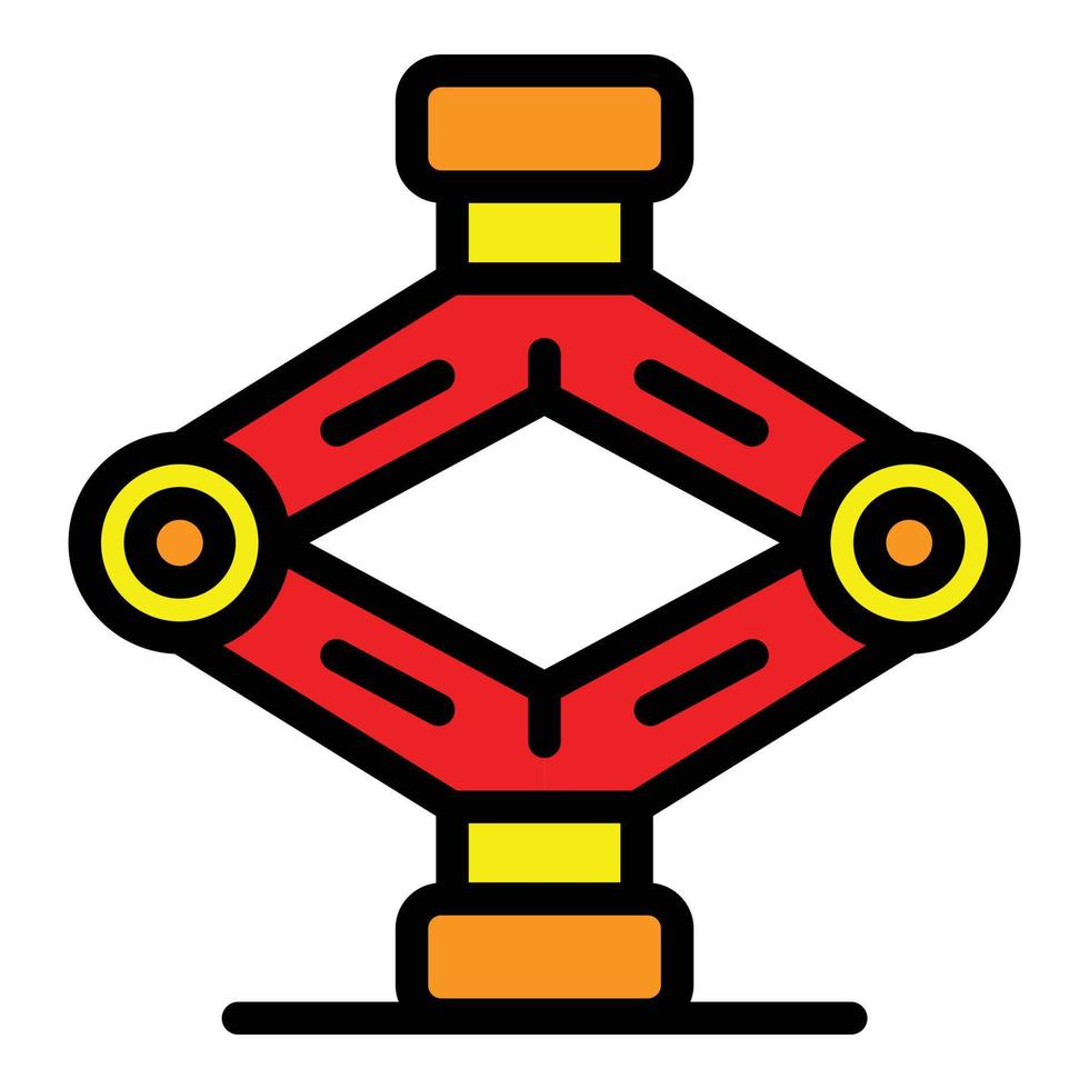 Jack-Screw-Symbol Farbumrissvektor vektor