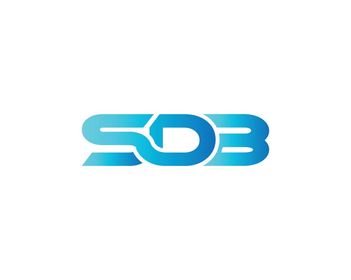 kreative sdb-buchstabe anfängliche logo-design-schablonen-vektorillustration. vektor