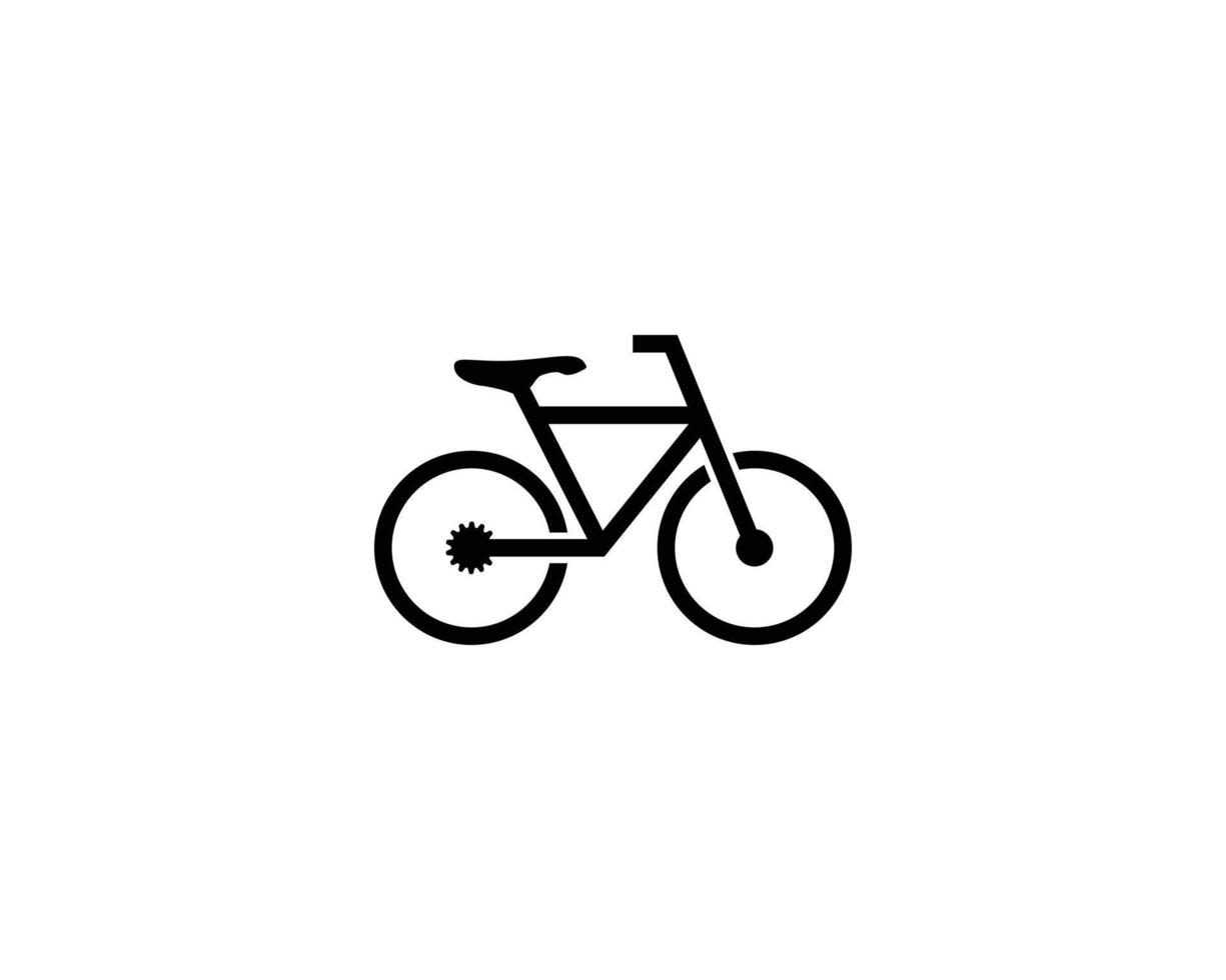 minimalistische einfache Fahrrad- oder Fahrradlogodesign-Inspirationsvektorillustration. vektor
