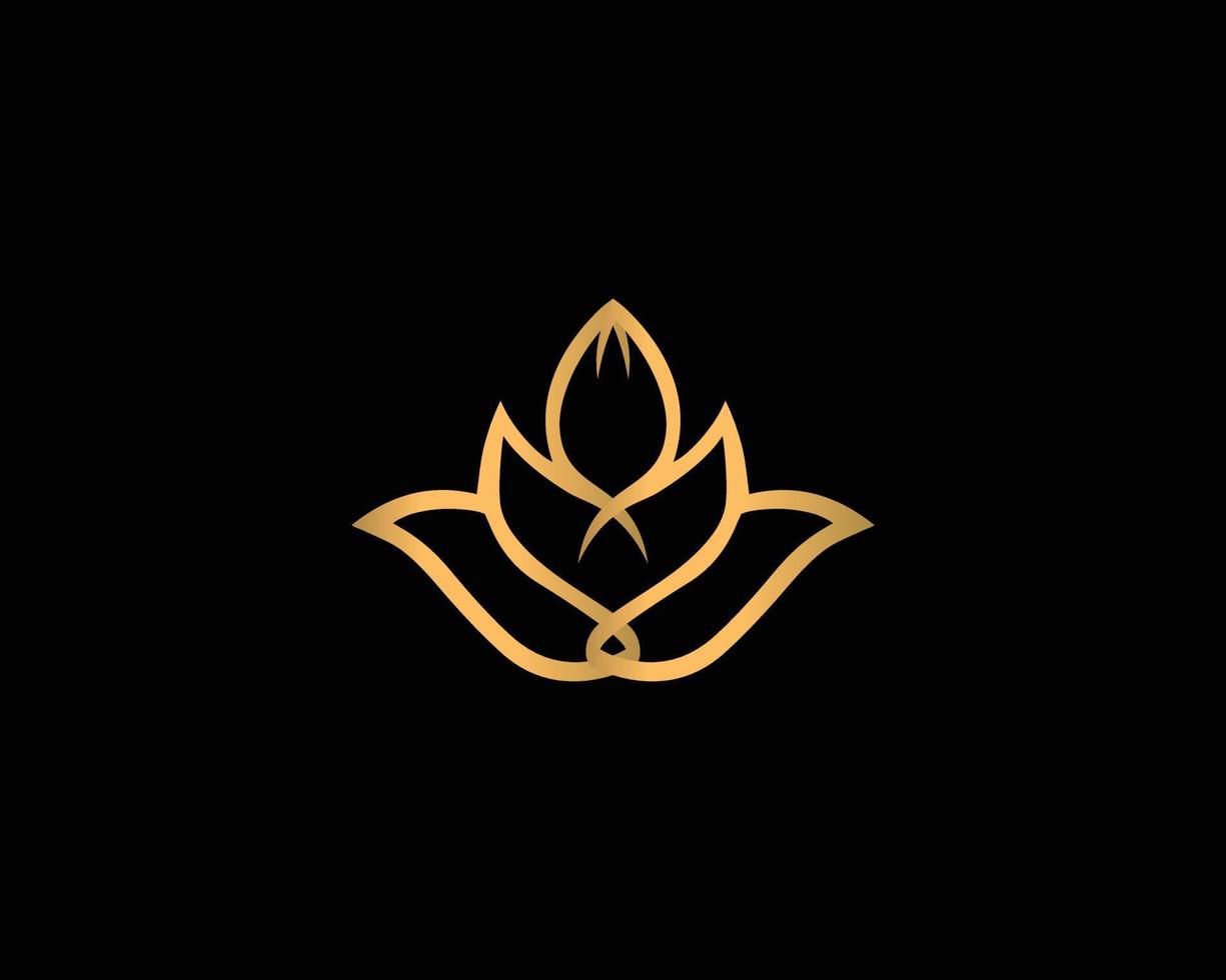 Lotusblumen-Logo-Design mit kreativer Vektorvorlage für das Spa-Guru-Logo. vektor