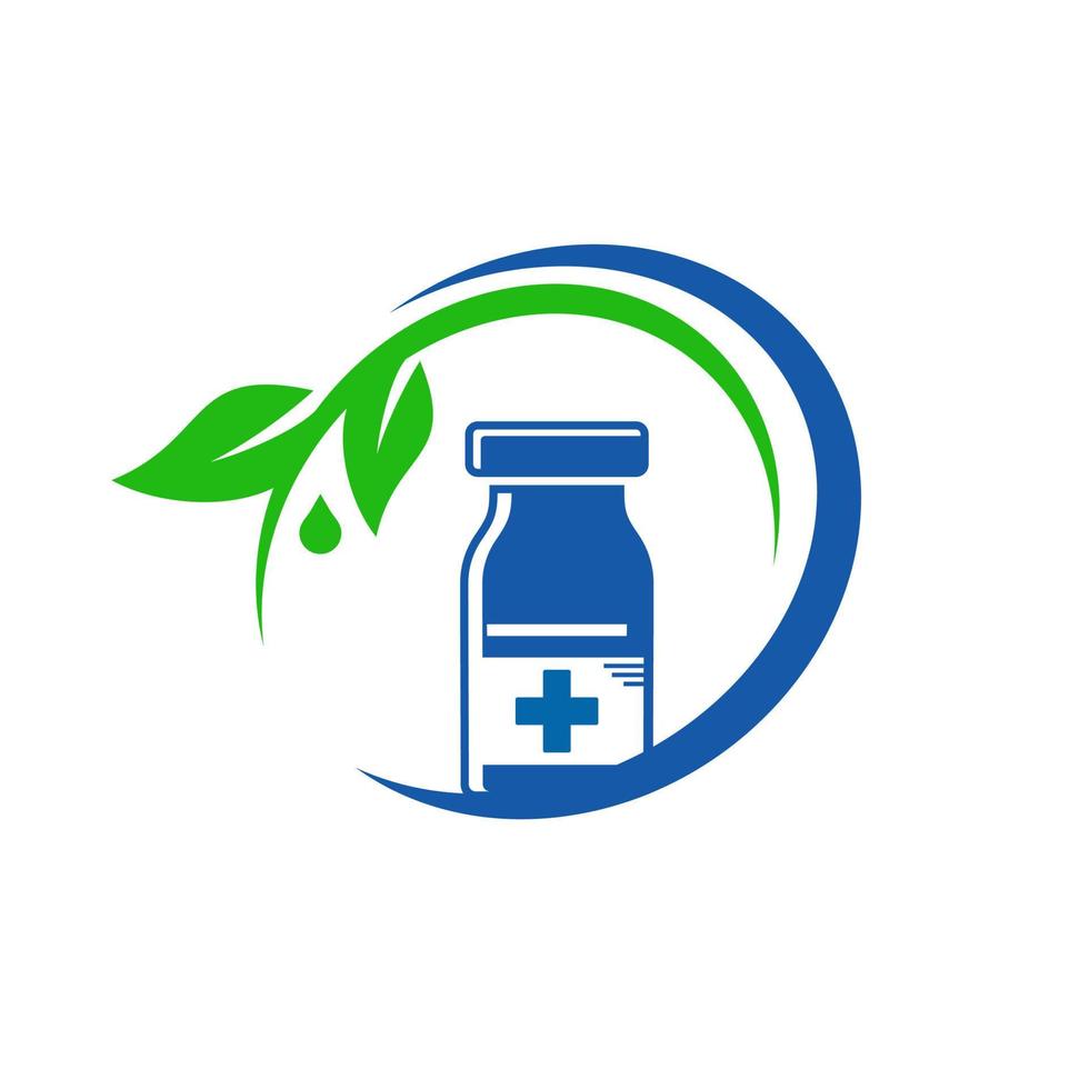 medicinsk, apotek logotyp design vektor