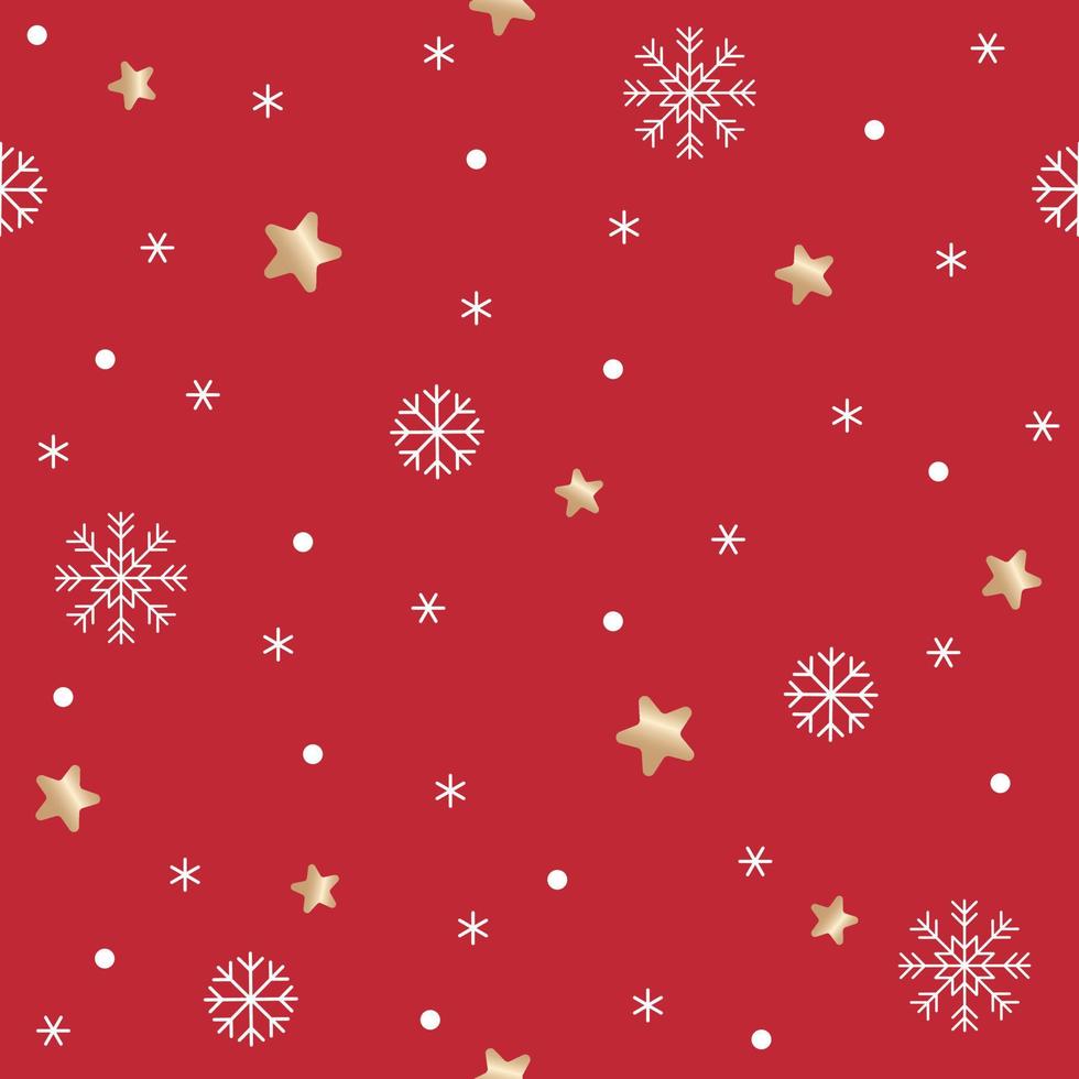 niedliche fröhliche weihnachten stern schnee schneeflocke konfetti element ditsy streuen funkeln leuchten klein gepunktet frühling linie abstrakt bunt pastellrot nahtloser musterhintergrund für weihnachtsfeier vektor