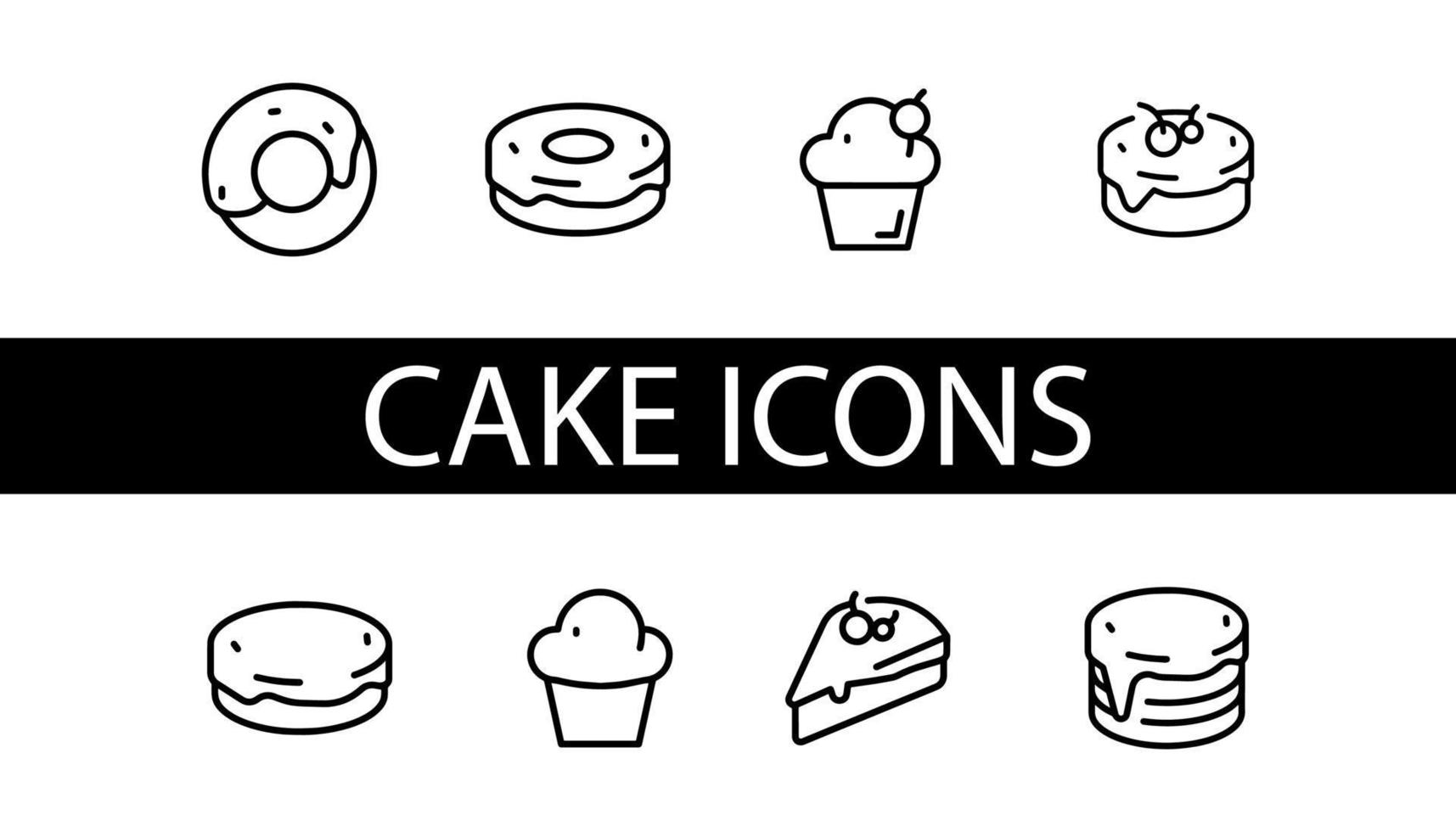 Kuchen-Symbol-Design-Darstellung köstliche süße Symbol-Wüste vektor