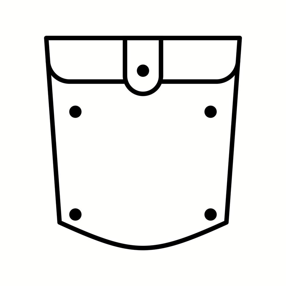 Einzigartiges Symbol für die Vektorlinie des Einstecktuchs vektor