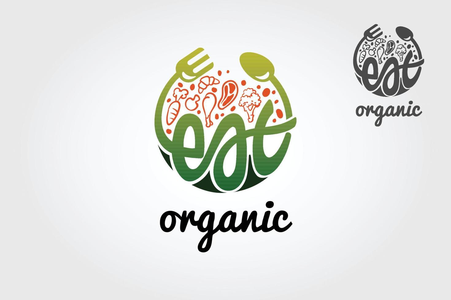 äta organisk vektor logotyp mall. detta logotyp är bra för restaurang, hus mat eller några Övrig företag.