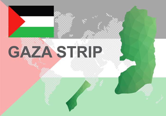 Gaza-Karte Hintergrund Vektor