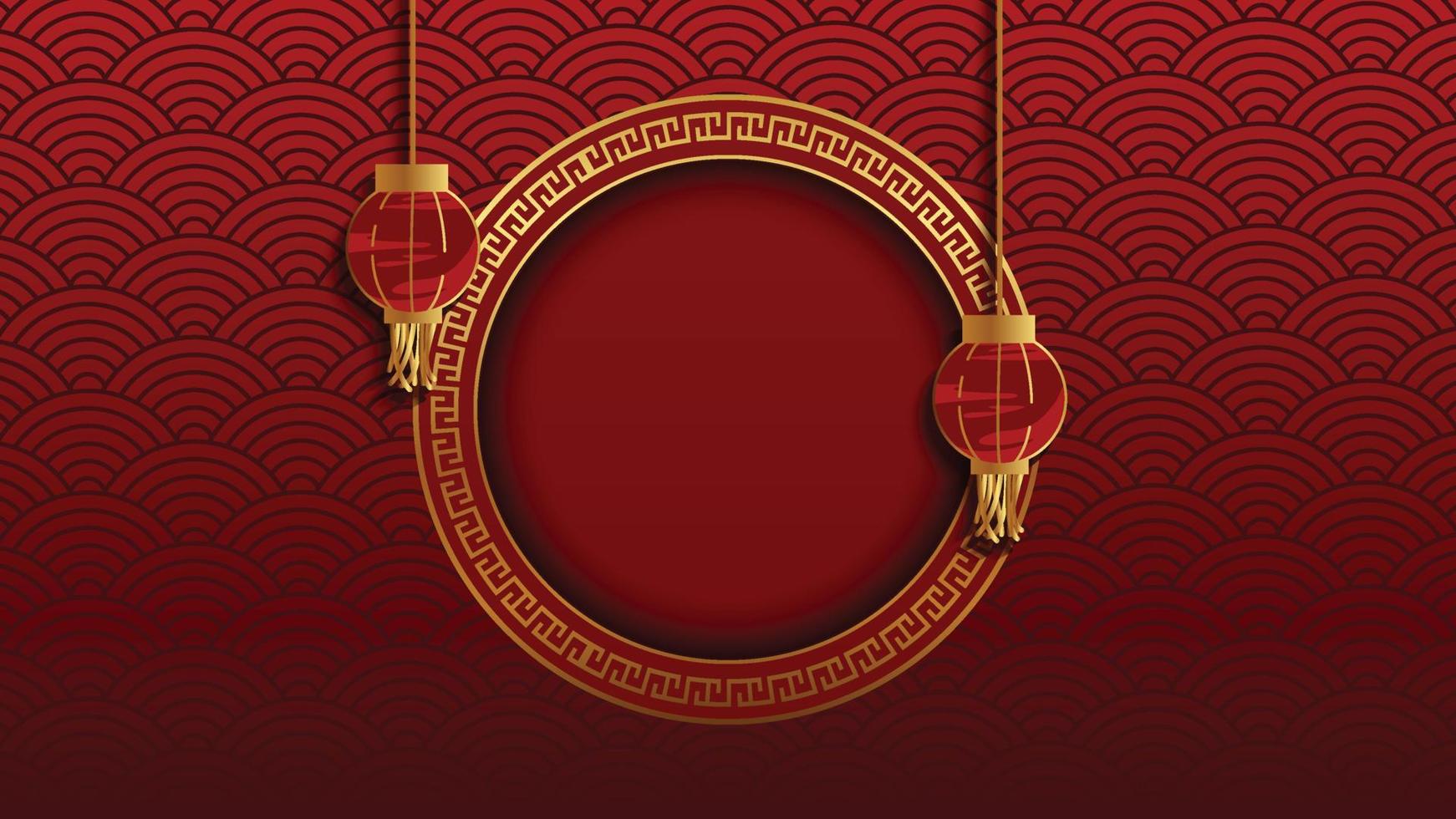 kinesisk ny år. festlig gåva kort mallar med realistisk 3d design elements.re, vektor, tapet vektor