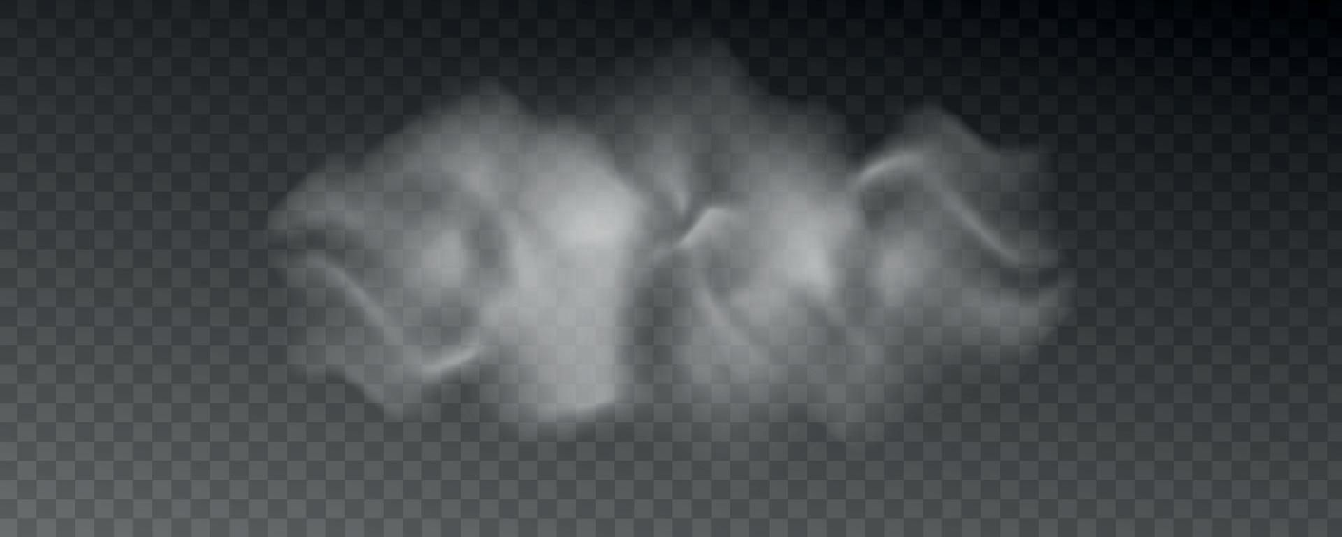 abstrakt realistisk dimma, moln eller rök vektor