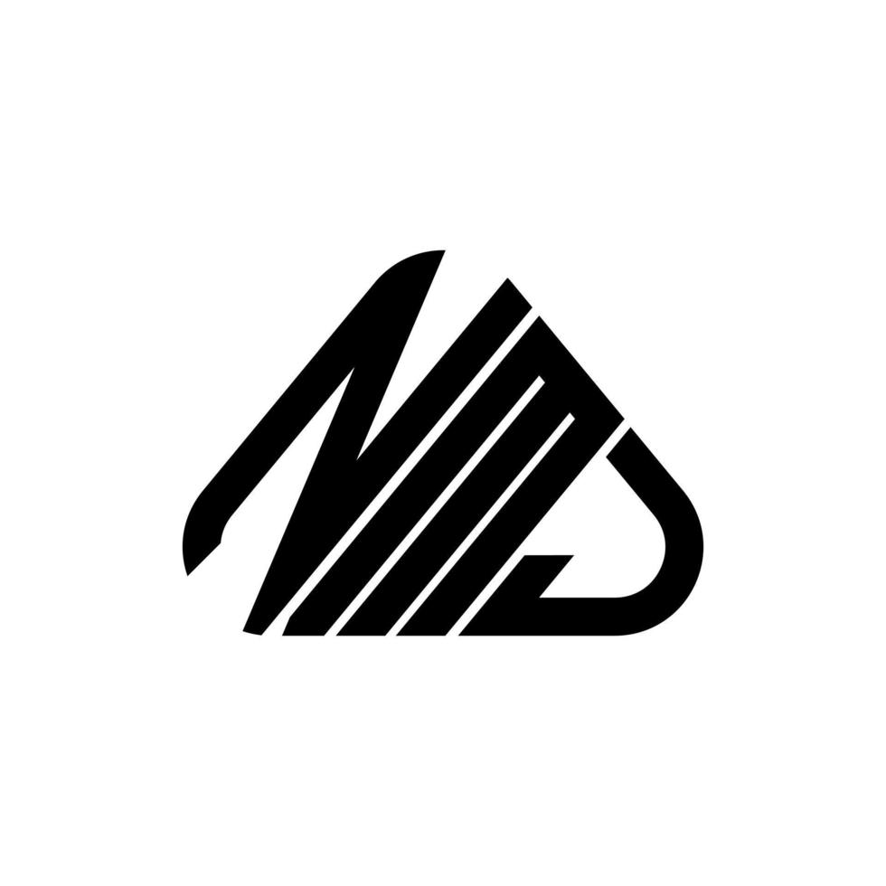 kreatives Design des nmj-Buchstabenlogos mit Vektorgrafik, nmj-einfaches und modernes Logo. vektor